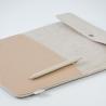 Funda portátil 16" de fieltro reciclado y cuero de manzana