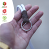 Tubular Keyring with leather tag (Production)