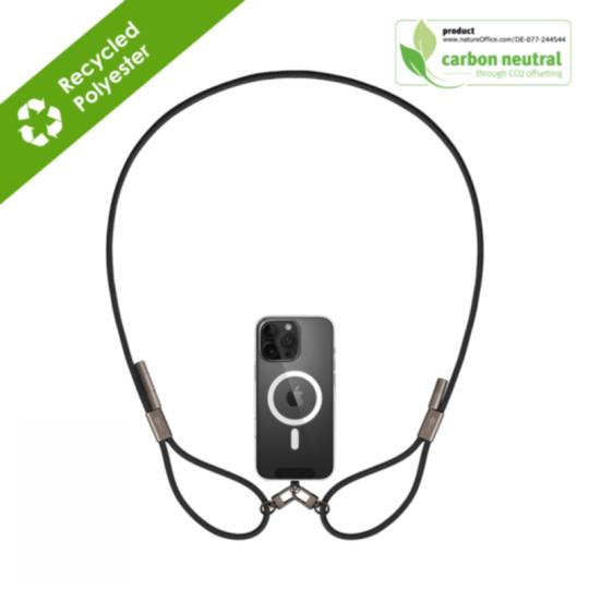 Lanyard RPET con cable de...