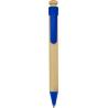 Recycled plastic and rattan bamboo ballpoint pen