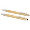 Bamboo pencil and ballpoint pen set Oblys