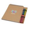 Softcover A5 Notebook with Spiral and Doodle Crayon Set