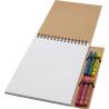 Softcover A5 Notebook with Spiral and Doodle Crayon Set