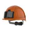 EVOLite® safety helmet with badge holder, ventilated, JSP® ratchet fastening