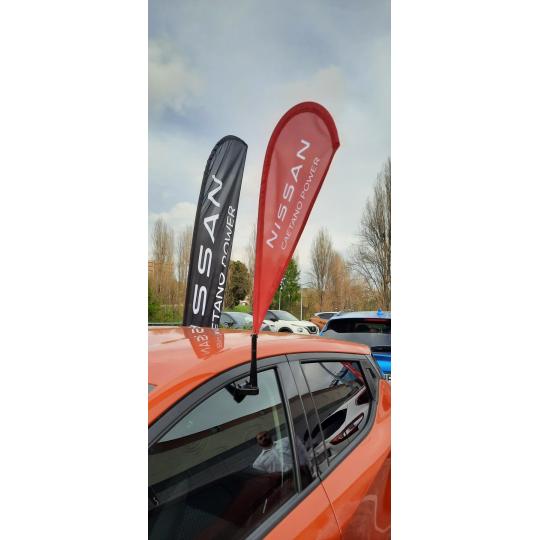 Car flybanners with support...