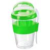 Vaso para Cereales Transparente Cuchara