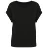 T-shirt eco-responsável com mangas com dobra de senhora