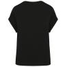 T-shirt eco-responsável com mangas com dobra de senhora