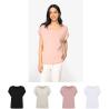 T-shirt eco-responsável com mangas com dobra de senhora