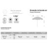 Parasol Bali 1,80m avec inclinaison (Production)