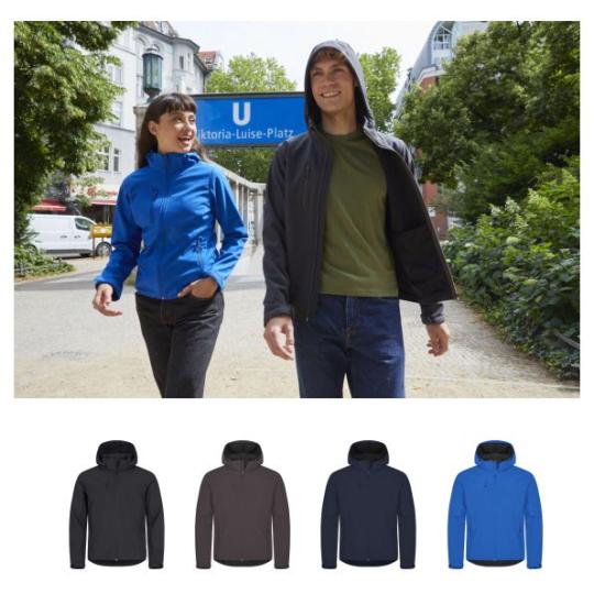 Softshell de homem e mulher...