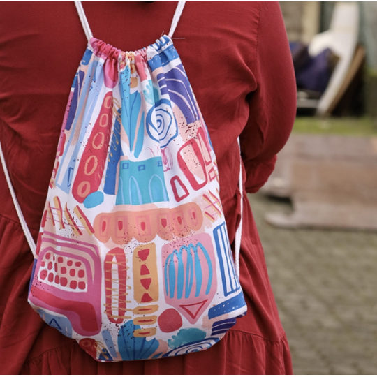 Sac à dos type sac en coton...