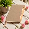 A5 Notepad with soft RPU cover and Softnote ballpoint pen holder