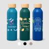 Botella con tapa de bambú y acero inoxidable reciclado de 590 ml Eden
