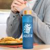 Botella de vidrio borosilicato mate de 590 ml con tapa de bambú Lucerna