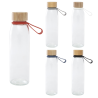 500 ml glass water bottle with silicone handle and bamboo lid Porto Brick