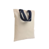 Mini saco de compras em algodão natural 135 g/m2 com alças curtas coloridas Assisi