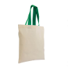 Mini saco de compras em algodão natural 135 g/m2 com alças curtas coloridas Assisi