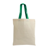 Mini saco de compras em algodão natural 135 g/m2 com alças curtas coloridas Assisi