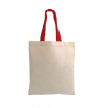 Mini saco de compras em algodão natural 135 g/m2 com alças curtas coloridas Assisi