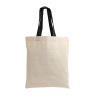 Mini saco de compras em algodão natural 135 g/m2 com alças curtas coloridas Assisi