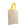 Mini saco de compras em algodão natural 135 g/m2 com alças curtas coloridas Assisi