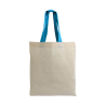 Mini saco de compras em algodão natural 135 g/m2 com alças curtas coloridas Assisi