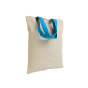 Mini saco de compras em algodão natural 135 g/m2 com alças curtas coloridas Assisi