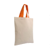 Mini saco de compras em algodão natural 135 g/m2 com alças curtas coloridas Assisi