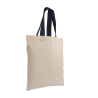 Mini saco de compras em algodão natural 135 g/m2 com alças curtas coloridas Assisi