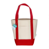 Mini sac de courses en coton recyclé 340 g/m² avec anses et base colorées Varigotti