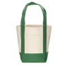 Mini bolsa de compras en algodón reciclado 340 g/m² con asas y base de colores Varigotti