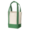 Mini saco de compras em algodão reciclado 340 g/m2 com alças e base coloridas Varigotti