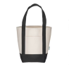 Mini sac de courses en coton recyclé 340 g/m² avec anses et base colorées Varigotti