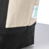 Mini sac de courses en coton recyclé 340 g/m² avec anses et base colorées Varigotti