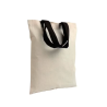 Mini saco de compras em algodão reciclado natural 140 g/m2 com alças coloridas Burano