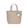Bolsa de compras de algodón reciclado 150 g/m² con asa corta Elba