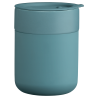 295 ml matte ceramic and silicone mug with Obsidian lid