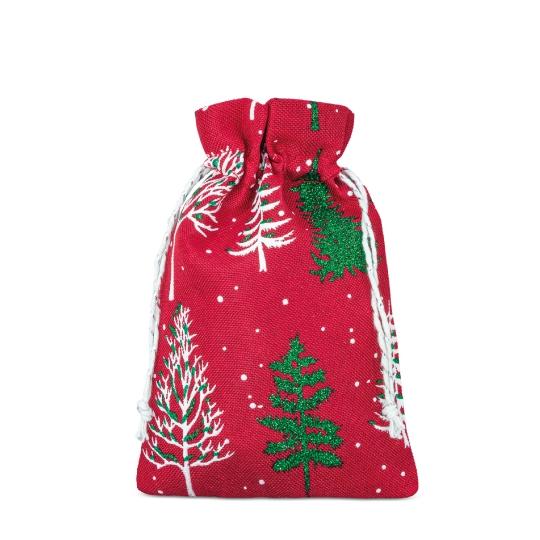 Saco Presente De Natal 10*14,5 Cm Snowy
