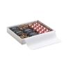 Caixa com 4 chás zen e barras de chocolate belga (Produção)