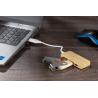 HUB USB divisor de bambu com ficha substituível Rivo