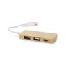HUB USB répartiteur en bambou avec fiche remplaçable Rivo