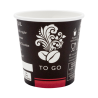 Black Colour Paper Cup 100ml RIOBA (PACK 80 units)