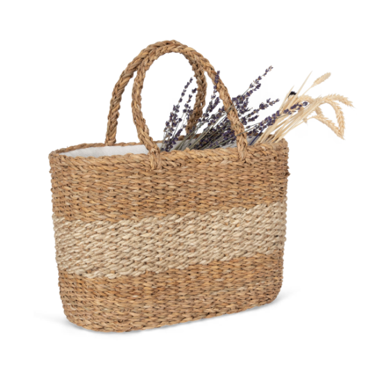 Panier en jute et en jonc...