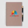 Caderno espiral Recycled Milk Cart - A5 Earth e conjunto de caneta Reborn