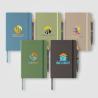 Caderno de capa dura feito com pacote de leite reciclado - A5 Terra e conjunto de canetas Reborn