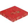 Caixa Cartão Calendário Advento Mosaico Natal c/ 24 janelas picotadas 36x36x6cm