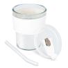 Copo 330 Ml Com Canudo De Vidro Delicatessen