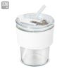 Copo 330 Ml Com Canudo De Vidro Delicatessen