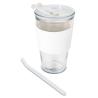 Copo De 450 Ml Com Canudo De Vidro Delicatessen